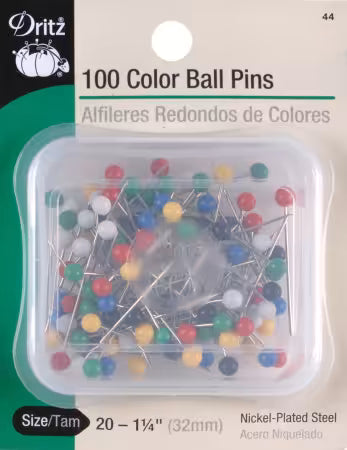 Dritz 1 1/4" Color Ball Pins 100 pc