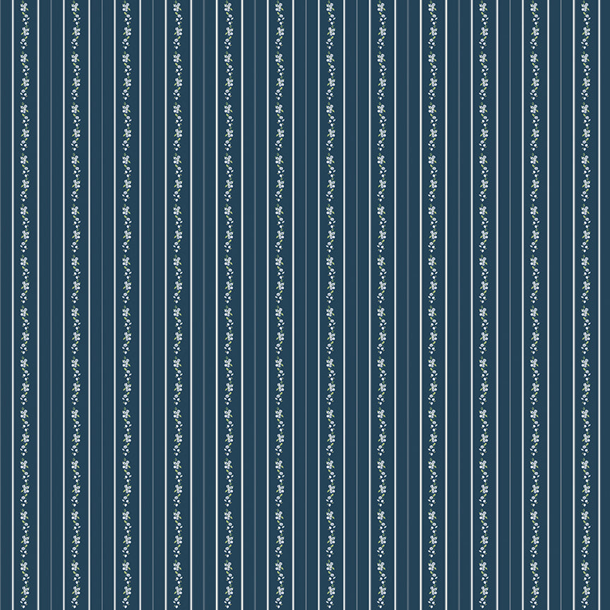 Bluegrass Charm Floral Stripe Navy