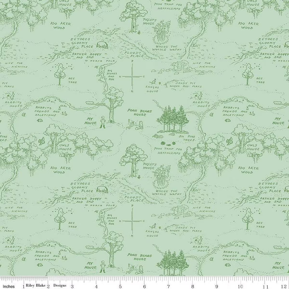 Winnie the Pooh Map Green