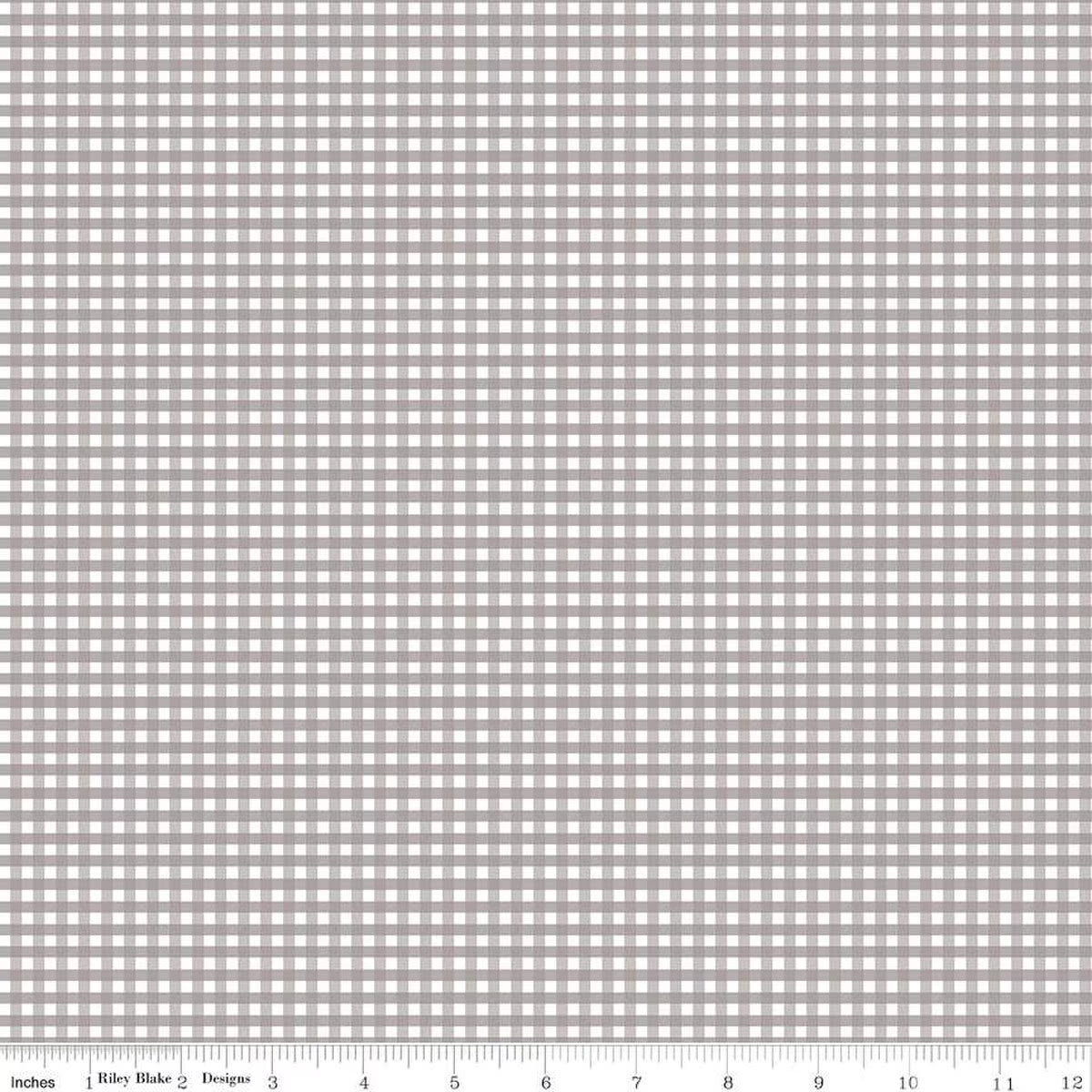 1/8" Small Gingham Gray