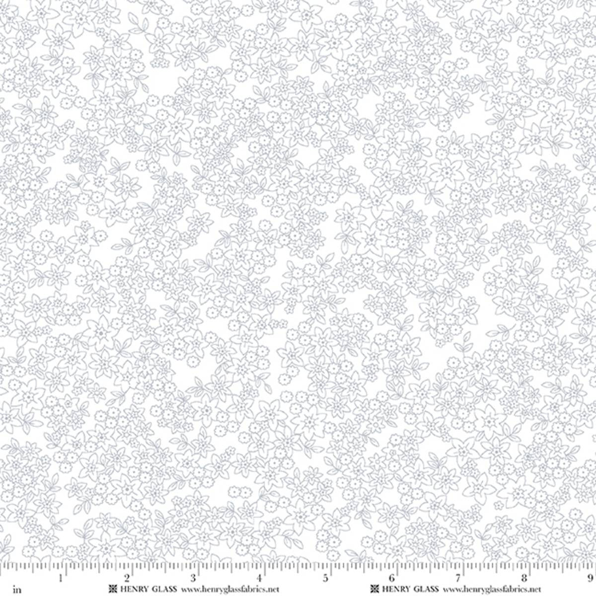 Packed Linework Floral Best of Quilters Flour by Henry Glass