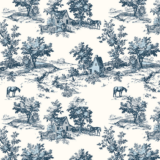 Bluegrass Charm Navy Toile