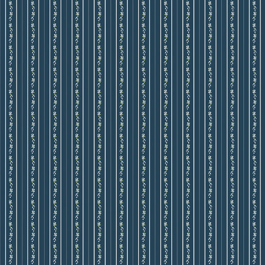 Bluegrass Charm Floral Stripe Navy