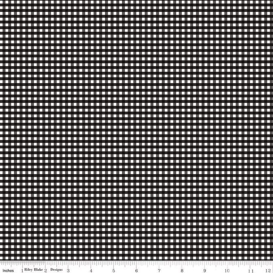 1/8" Small Gingham Black
