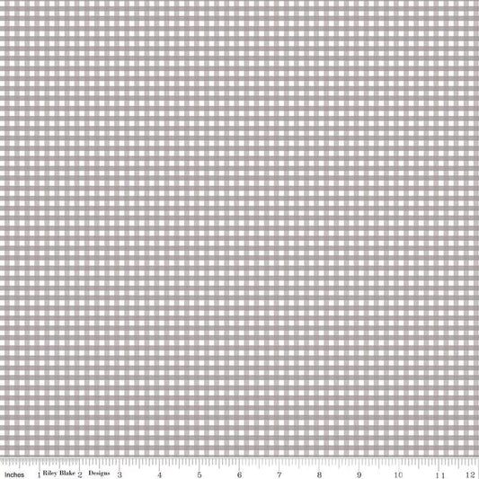 1/8" Small Gingham Gray