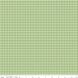 1/8" Small Gingham Green