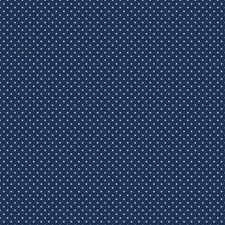 White Swiss Dot On Navy, MOQ 10Yard(s)