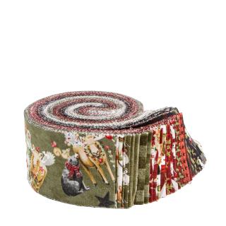 Northern Christmas by Teresa Kogut for Riley Blake - 2 1/2" Rolie Polie