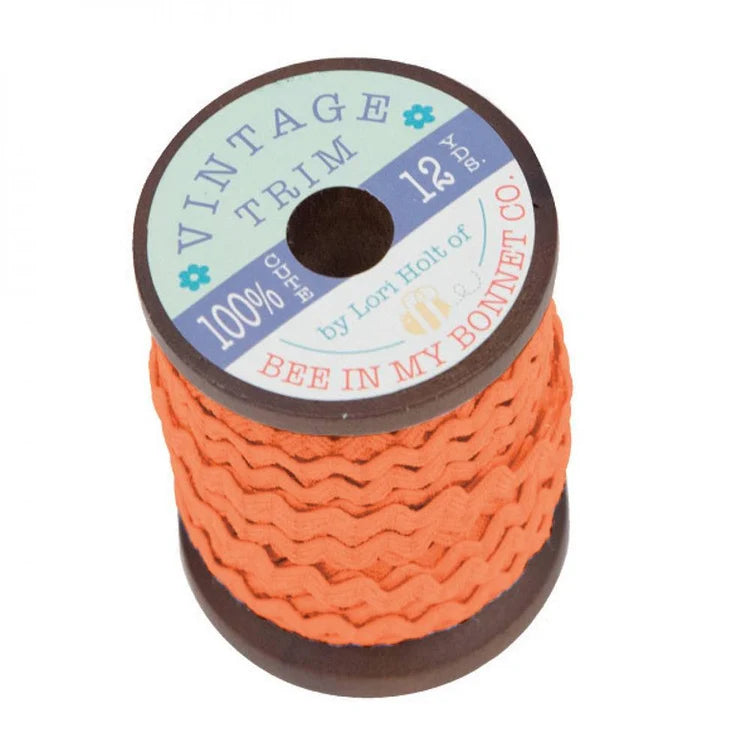 Vintage Trim Ric Rac pumpkin 1/4in by 12yd
