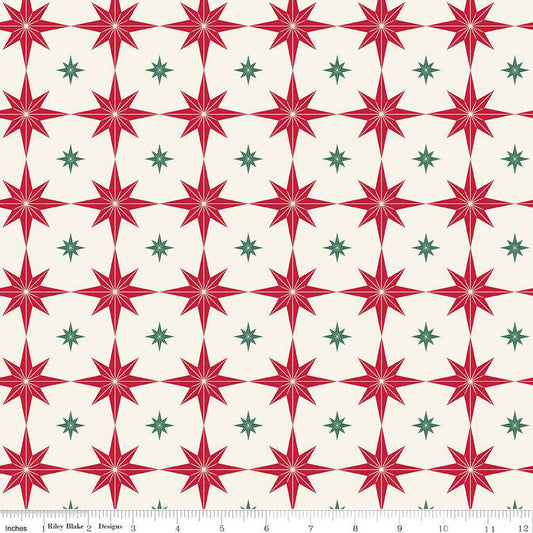 Merry Little Christmas Starbursts Cream